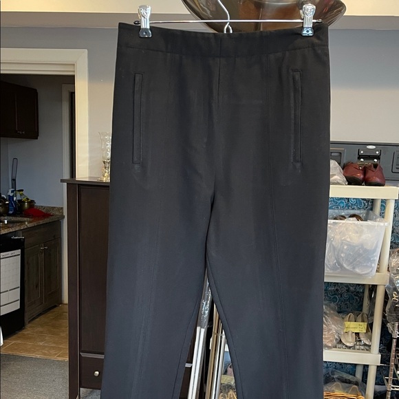 Tibi Black Women’s High-Waist Dress Pants Size 6 Back Zip Front & Back Pockets - Picture 1 of 13
